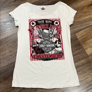 HARLEY DAVIDSON San Diego, Ca Bald Eagle Bar & Shield Willie G T-Shirt 🖤❤️🖤